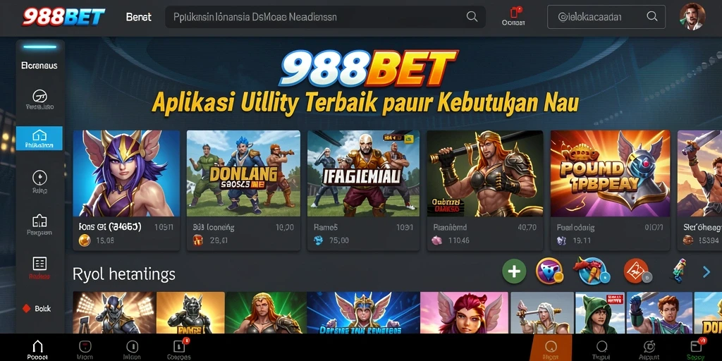 Tampilan antarmuka 988BET yang user-friendly dan fungsional.