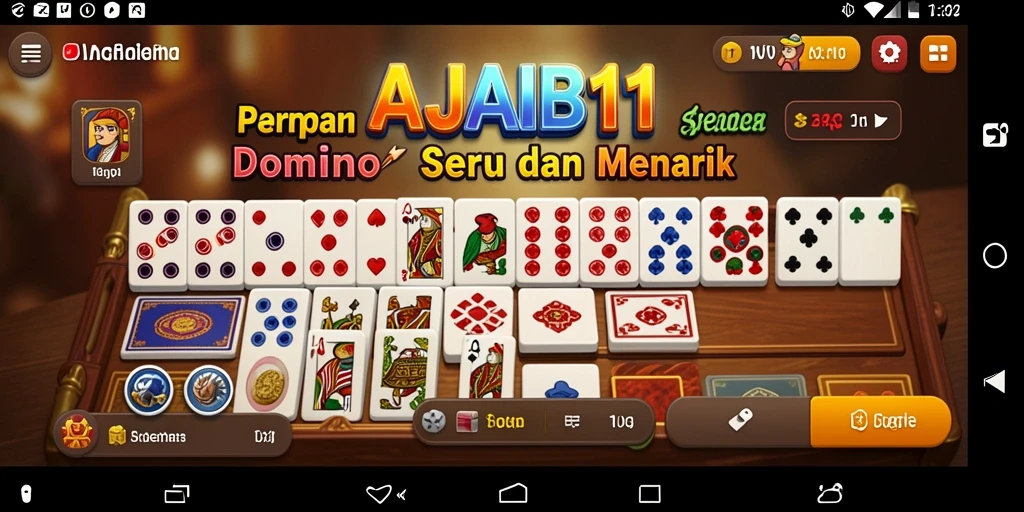 Tampilan gameplay seru AJAIB11 yang penuh aksi Domino.