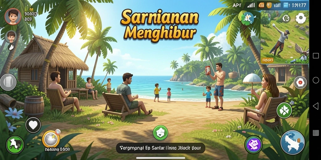 Tampilan gameplay API77 yang ceria dan menghibur.