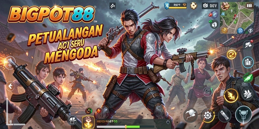 Tangkapan layar BIGPOT88 menampilkan aksi mendebarkan dan gameplay yang intens.