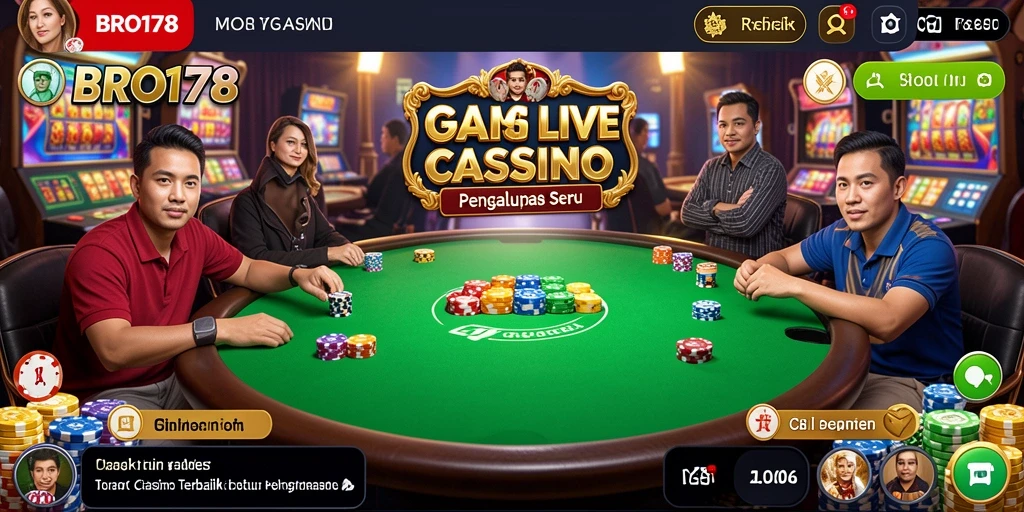 Tampilan screenshot gameplay Live Casino BRO178 dengan dealer profesional.