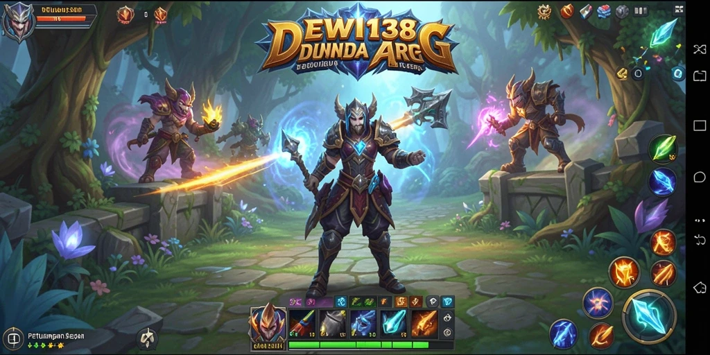 Screenshot gameplay DEWI138 dengan aksi pertarungan yang intens.