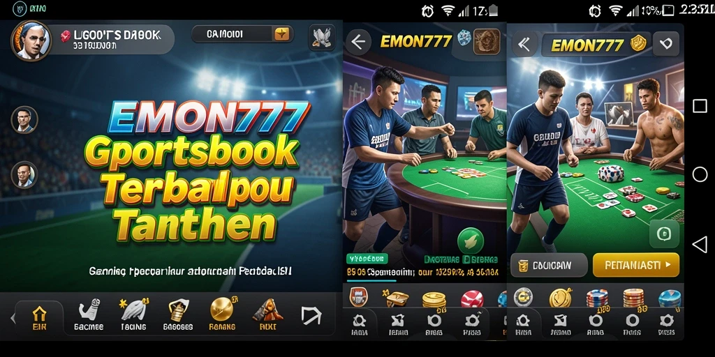 Screenshot gameplay EMON777 yang menunjukkan suasana taruhan olahraga.