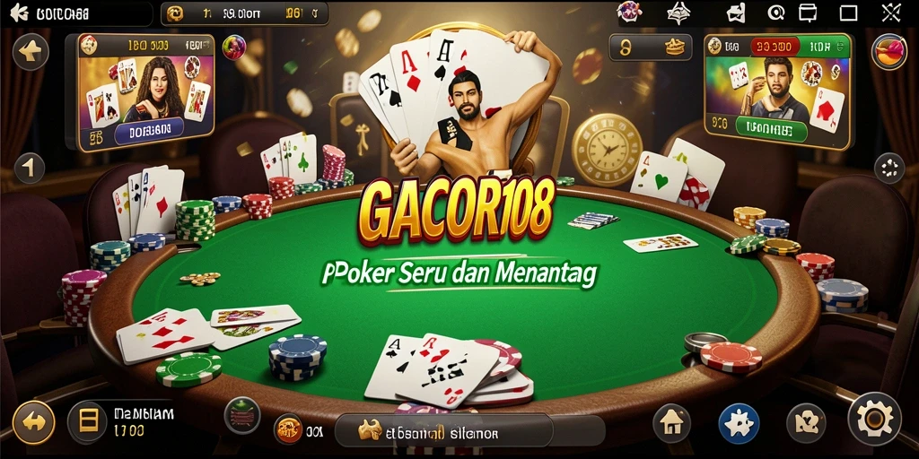 Gameplay seru dalam aplikasi GACOR108 untuk poker online.