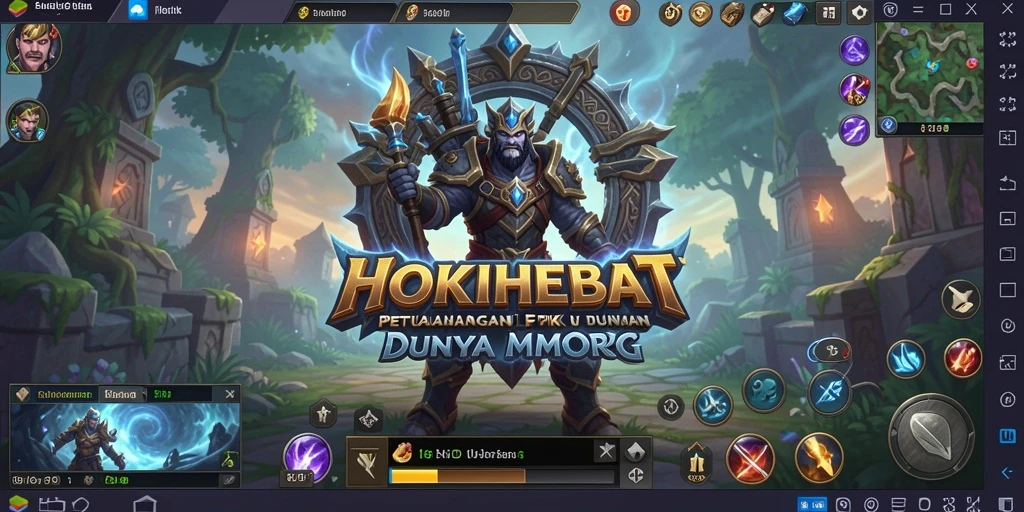 Tampilan gameplay seru di HOKIHEBAT dengan karakter dalam pertempuran.