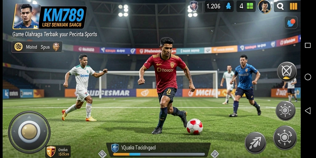 Tampilan gameplay KM789 yang menampilkan aksi olahraga yang seru.
