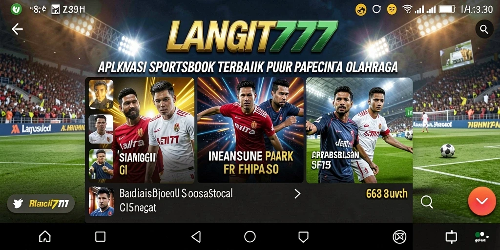 Tampilan menarik dari antarmuka LANGIT777 yang menampilkan taruhan olahraga.