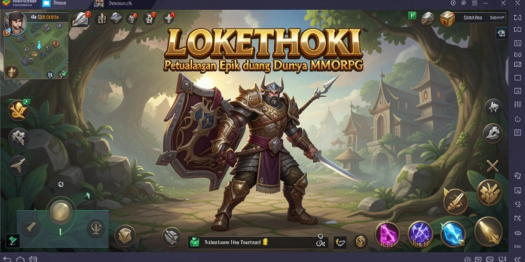 Screenshot gameplay LOKETHOKI yang menampilkan aksi pertarungan epik.