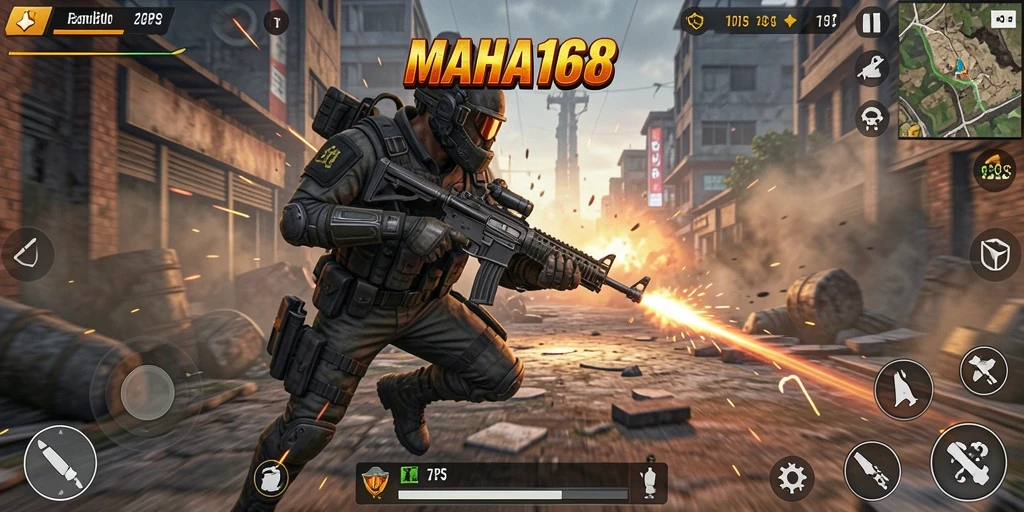 Gameplay seru dalam MAHA168 dengan aksi TPS yang intens.