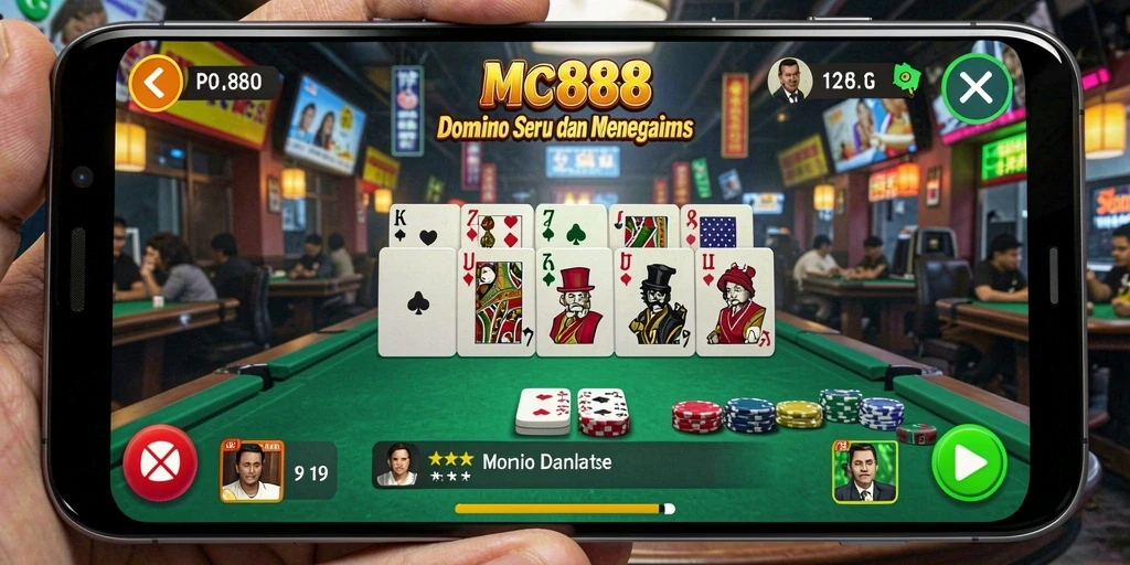 Tampilan gameplay seru dan interaktif di MC888 untuk permainan Domino.