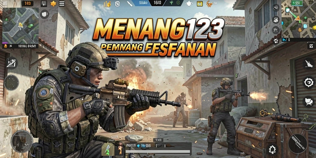 Tampilan atraktif dari gameplay MENANG123 dengan aksi tembak-menembak yang intens.