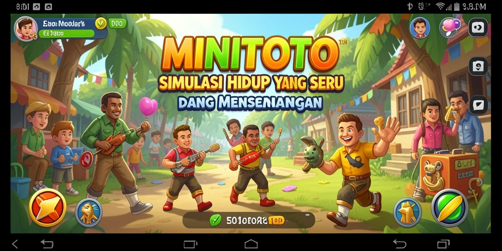 Tampilan gameplay MINITOTO yang menarik dan penuh warna.