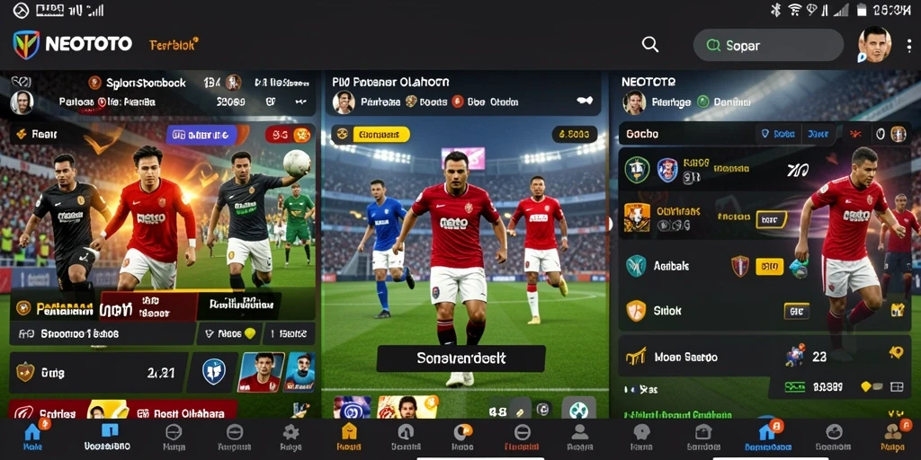 Tampilan interface menarik dari aplikasi Sportsbook NEOTOTO.