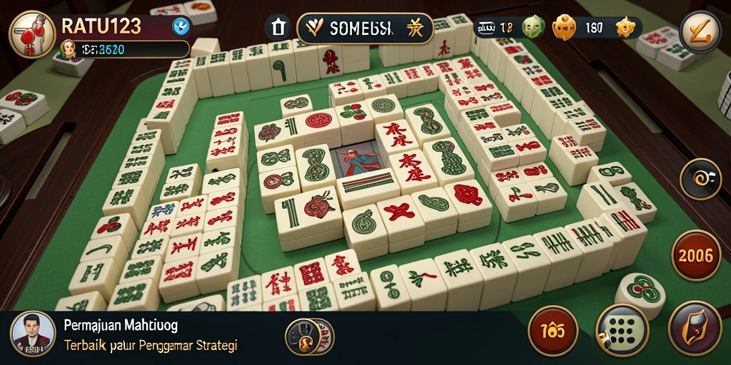 Tampilan menarik gameplay Mahjong di RATU123.