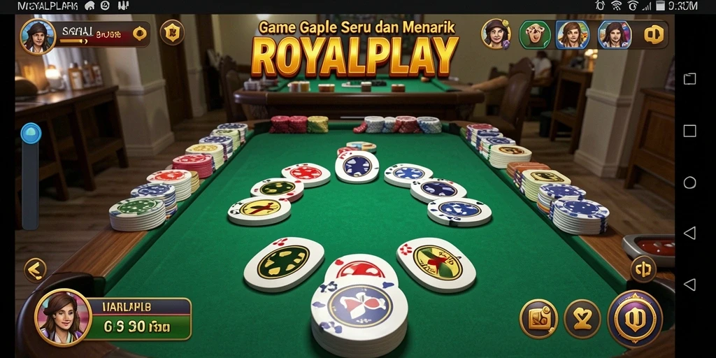 Screenshot gameplay Gaple yang seru dan mendebarkan di ROYALPLAY.