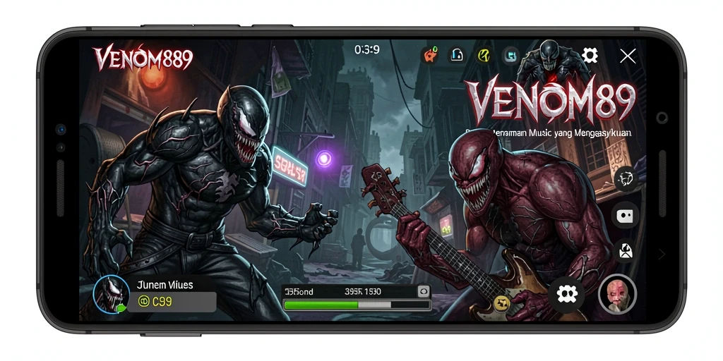 Tampilan screenshot menunjukkan gameplay yang seru dan antarmuka yang menarik.
