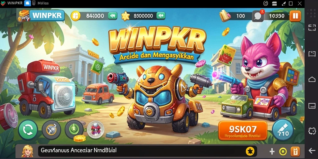 Gambaran gameplay seru dalam permainan Arcade WINPKR.