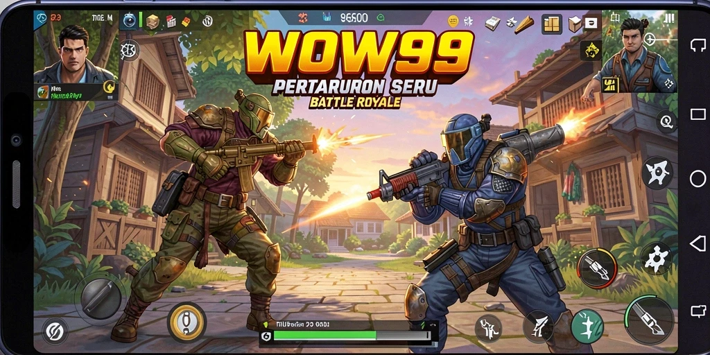 Gameplay WOW99 menegangkan dengan aksi Battle Royale yang seru.