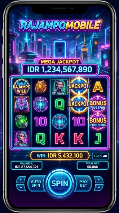 Tampilan utama aplikasi rajampo yang menarik dan mudah dinavigasi.